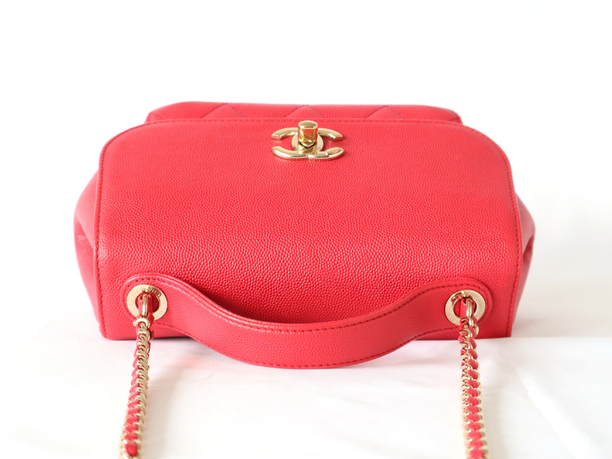 CHANEL Business Affinity Small Caviar Skin 2-Way Handbag, Pink, Seal, No. 24