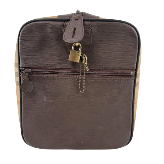 BURBERRY Check Boston Bag