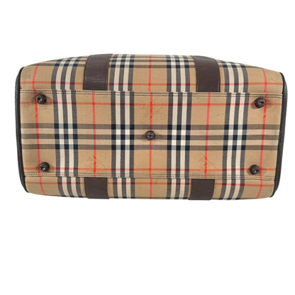 BURBERRY Check Boston Bag