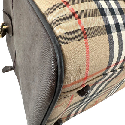 BURBERRY Check Boston Bag