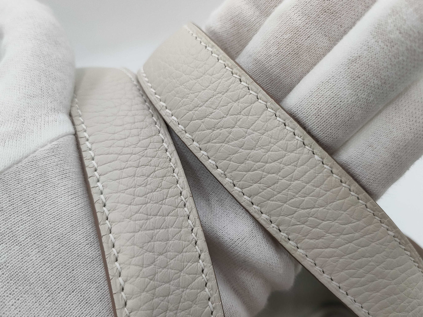 HERMES Picotin Lock PM Handbag, Crepe Ivory, White Silver Hardware, K Stamp, H056289CK10