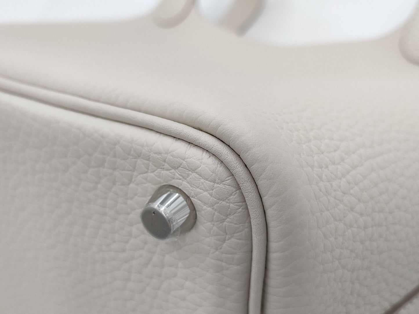 HERMES Picotin Lock PM Handbag, Crepe Ivory, White Silver Hardware, K Stamp, H056289CK10