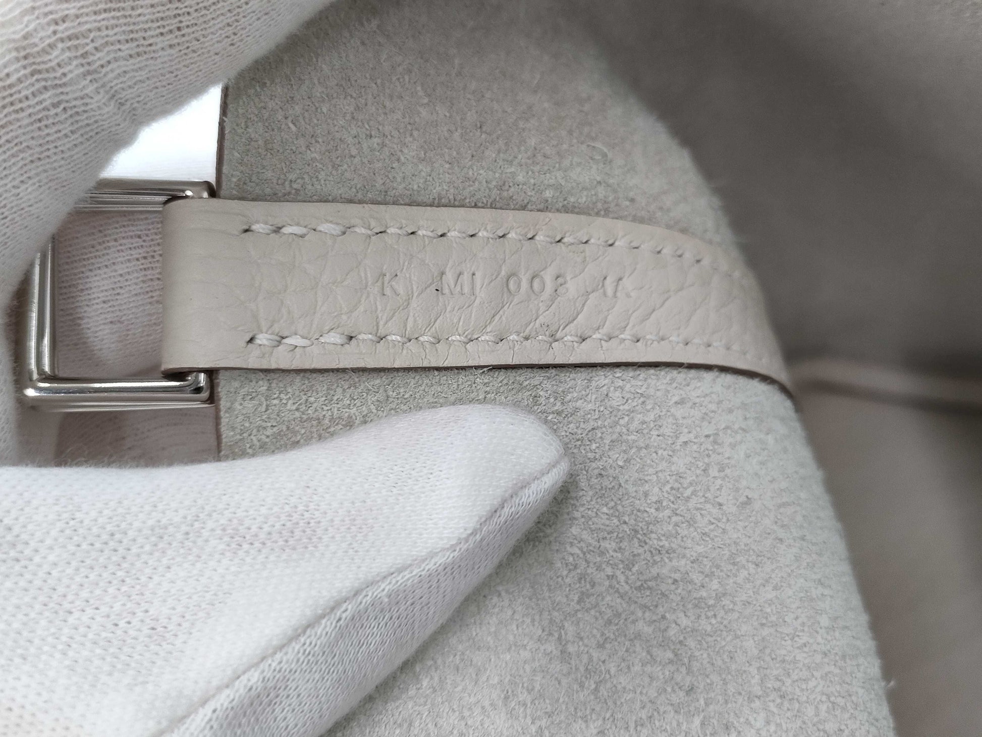 HERMES Picotin Lock PM Handbag, Crepe Ivory, White Silver Hardware, K Stamp, H056289CK10