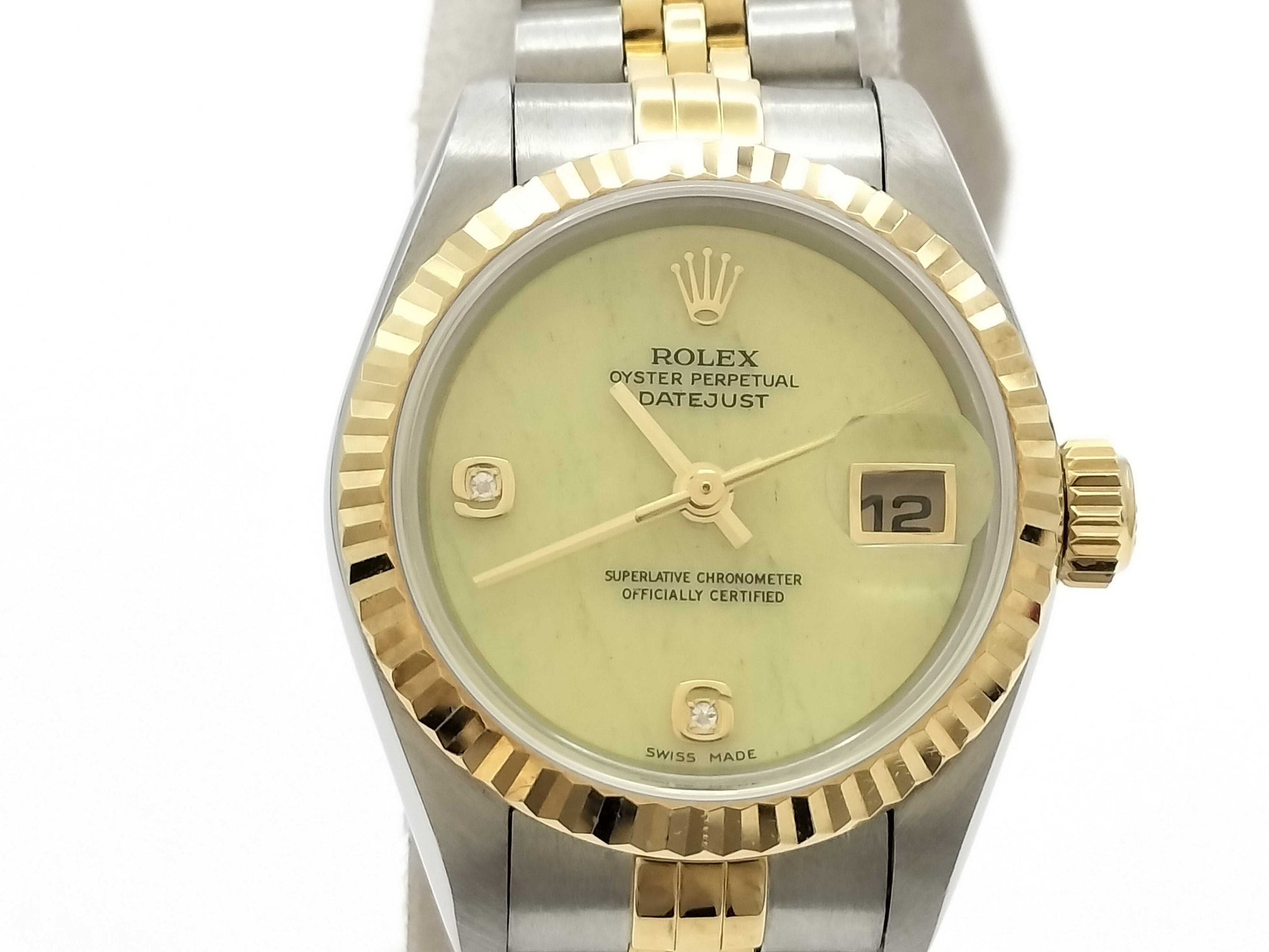 ROLEX Datejust 79173 K139292 Green Jade 2BR Women's Watch