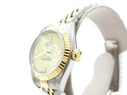 ROLEX Datejust 79173 K139292 Green Jade 2BR Women's Watch