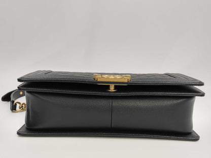 CHANEL Boy Chanel Grained Calfskin Shoulder Bag with G Hardware, No. 25