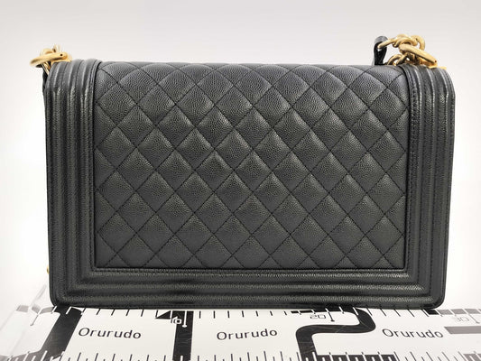 CHANEL Boy Chanel Grained Calfskin Shoulder Bag with G Hardware, No. 25