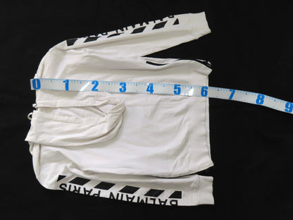 Balmain Hoodie 95% Cotton 5% Elastane White/Black Top