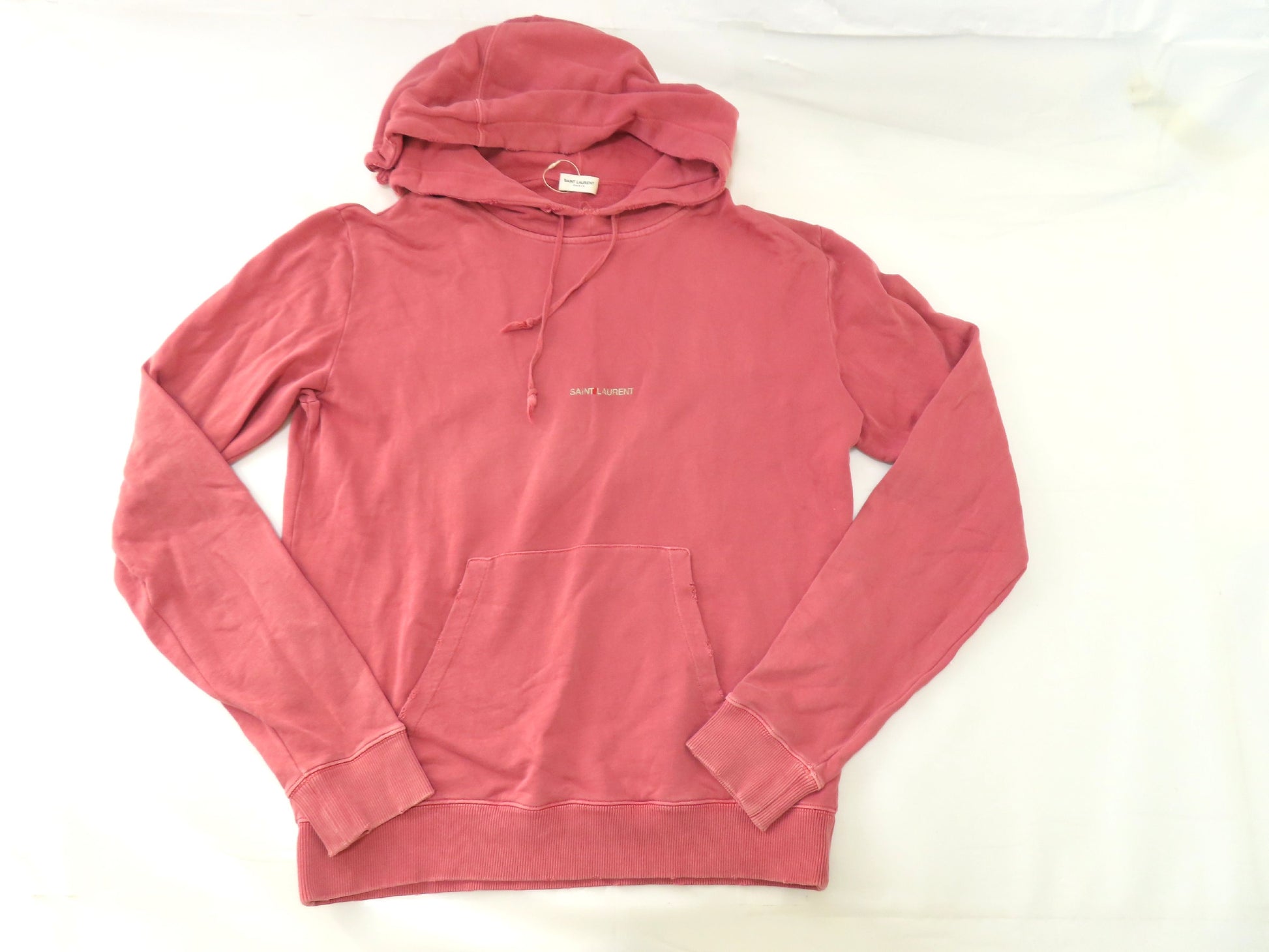SAINT LAURENT Hoodie, 100% Cotton, Pink, Size M