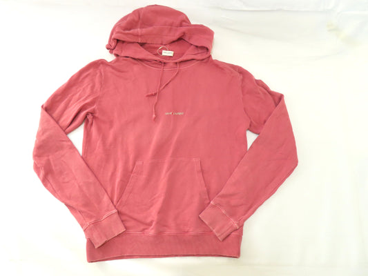 SAINT LAURENT Hoodie, 100% Cotton, Pink, Size M