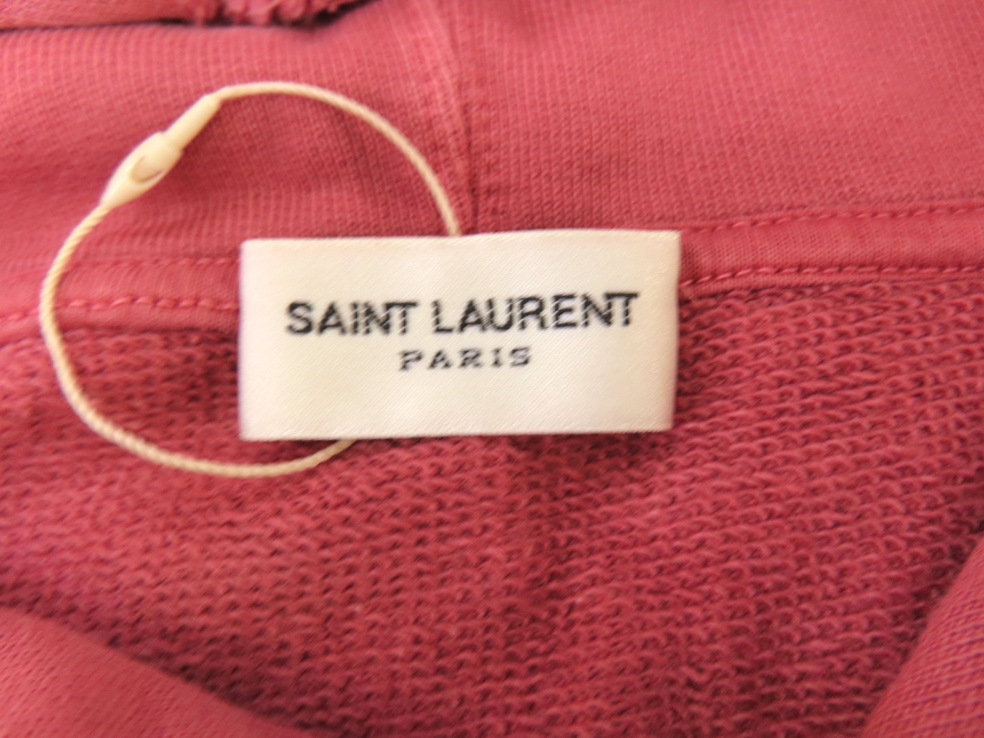 SAINT LAURENT Hoodie, 100% Cotton, Pink, Size M
