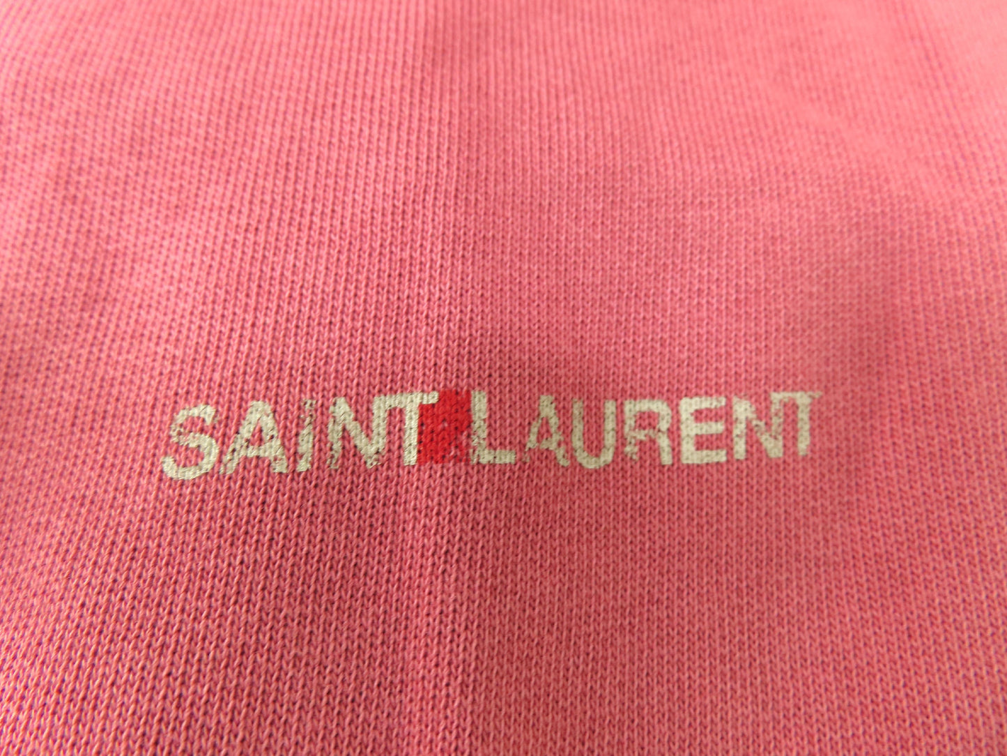 SAINT LAURENT Hoodie, 100% Cotton, Pink, Size M