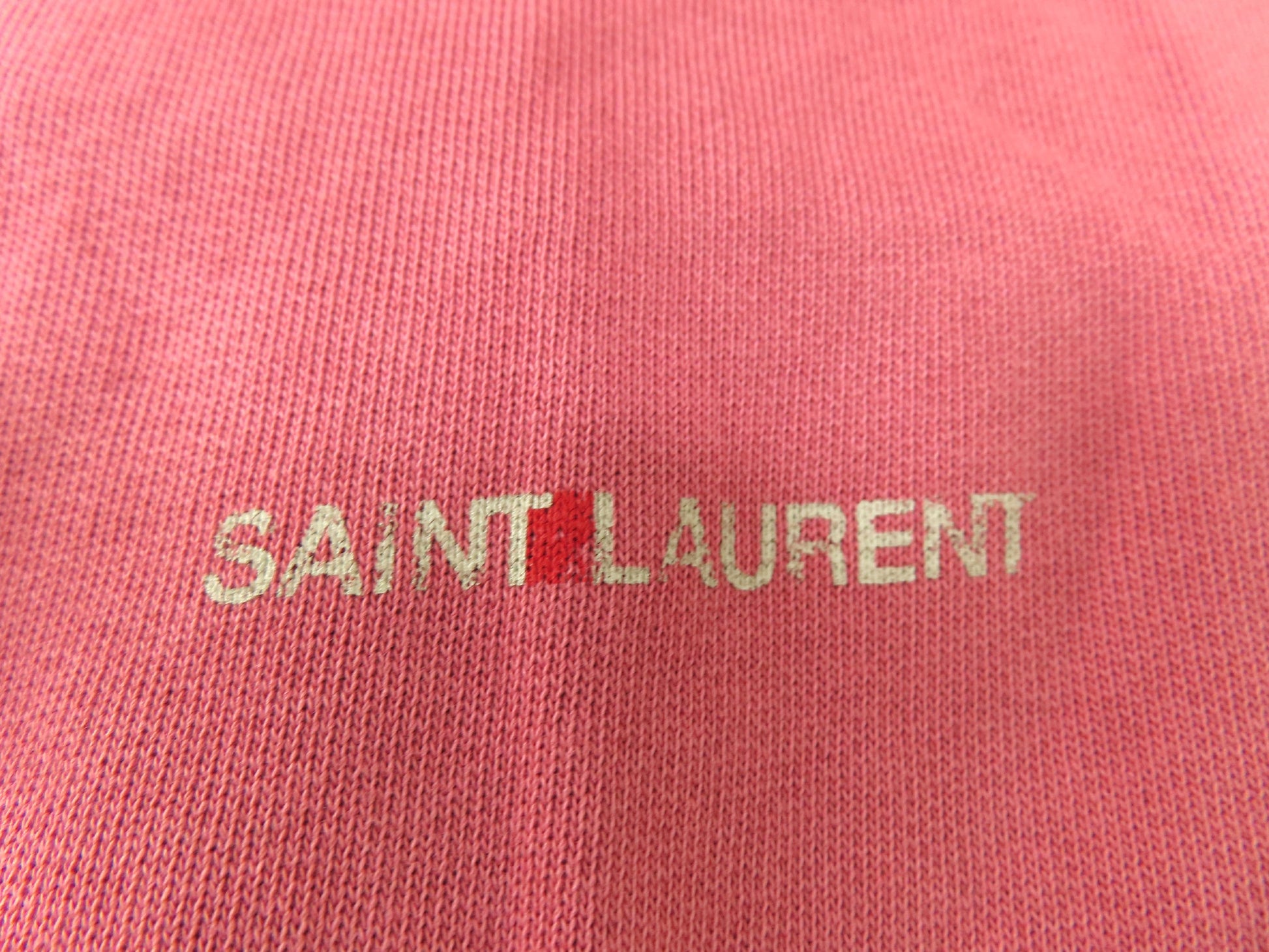 SAINT LAURENT Hoodie, 100% Cotton, Pink, Size M