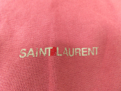 SAINT LAURENT Hoodie, 100% Cotton, Pink, Size M