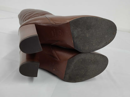 CHANEL Boots Leather Brown #36 1/2C Other Shoes