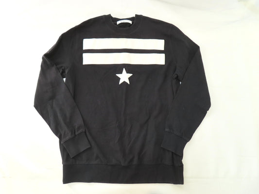 GIVENCHY Sweatshirt, 100% Cotton, Black/White, #XXS, Top