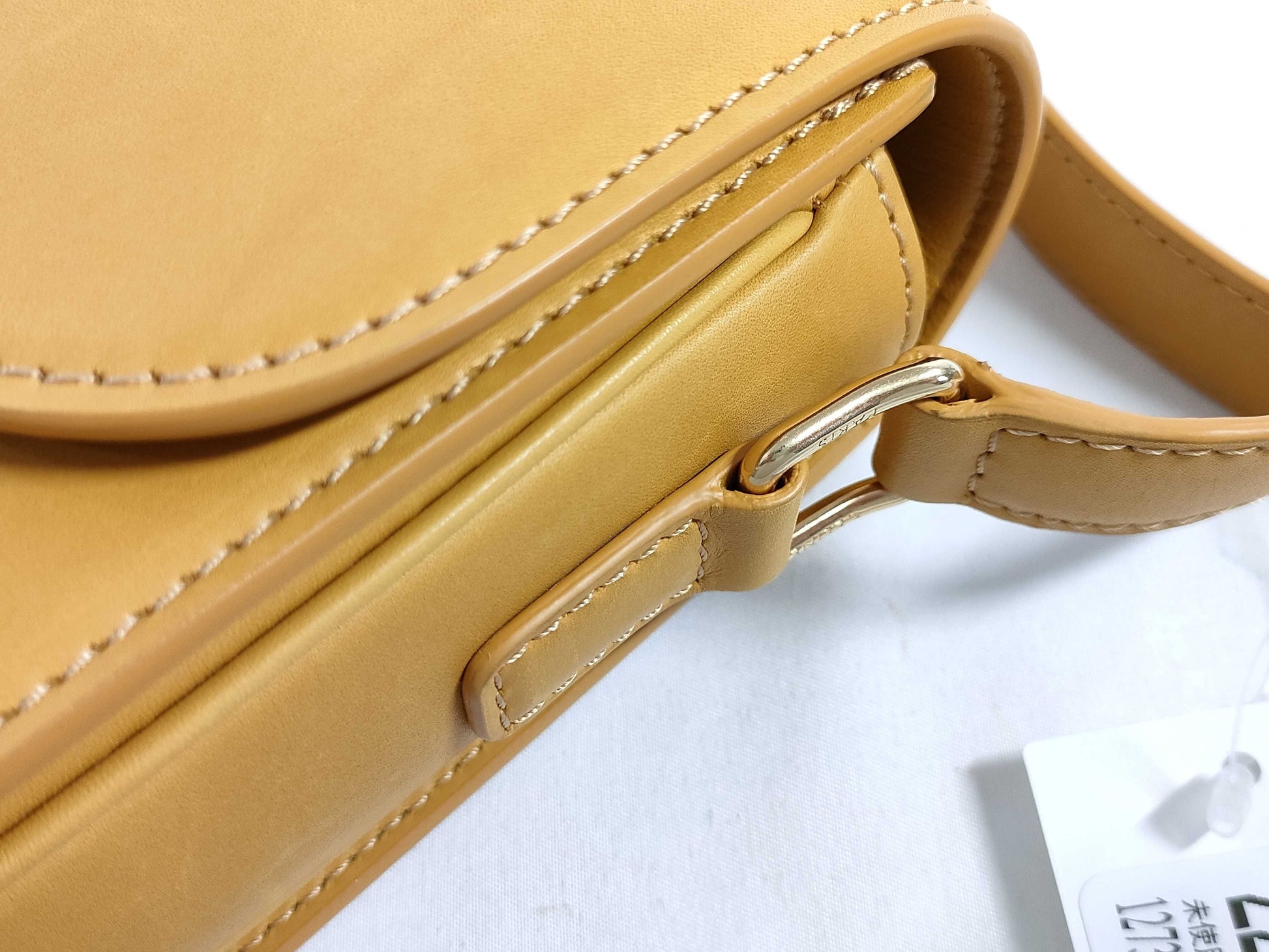 Celine Unused Triomphe Hardware Shoulder Bag in Natural