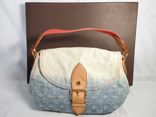 LOUIS VUITTON M93182 Monogram Denim Sunray Bag