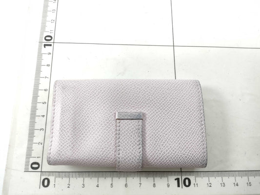 HERMES Bearn Key Case, Epsom Leather, Mauve Pale, Silver Hardware, U Stamp, Key Case/Key Holder