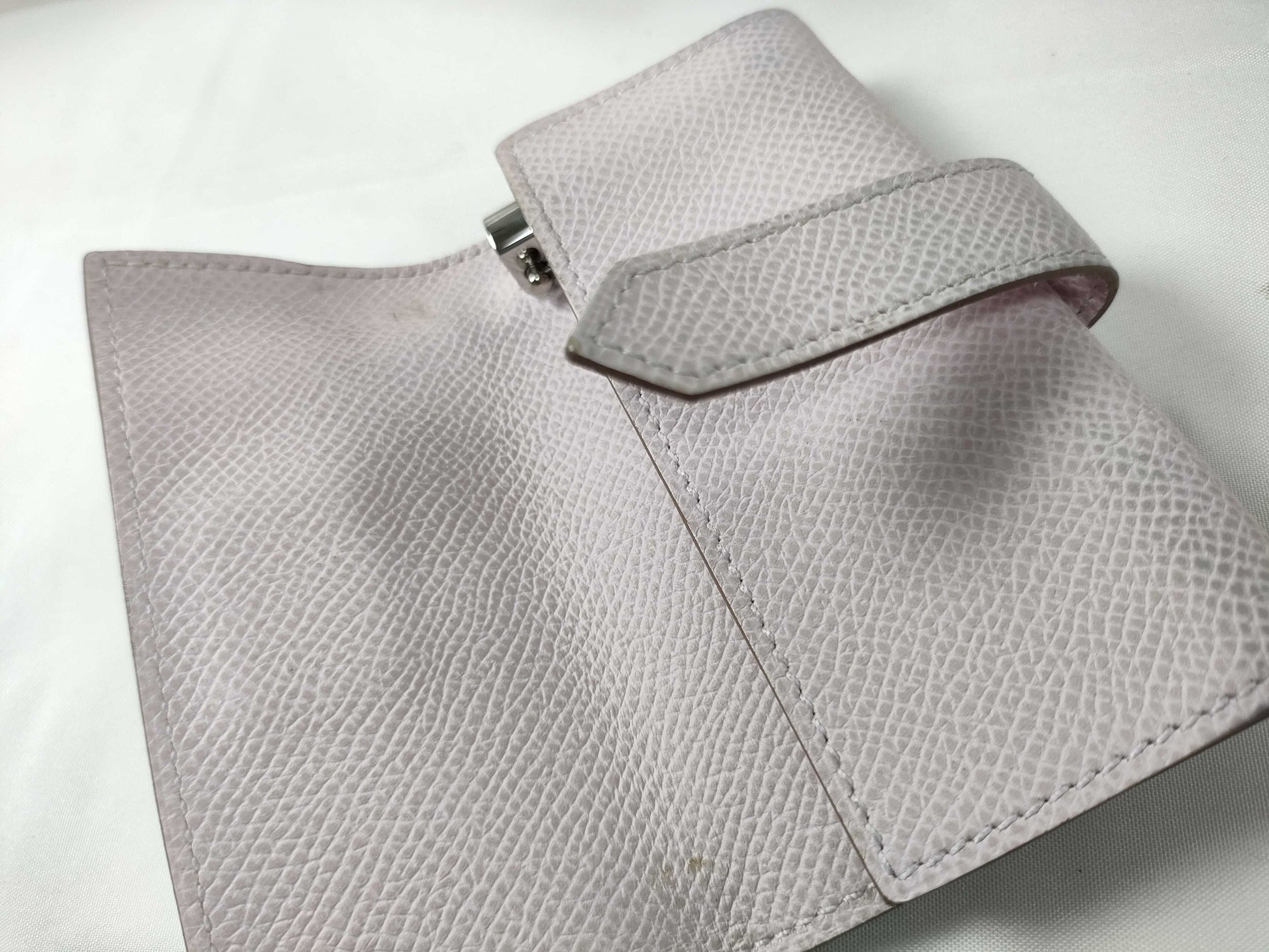 HERMES Bearn Key Case, Epsom Leather, Mauve Pale, Silver Hardware, U Stamp, Key Case/Key Holder