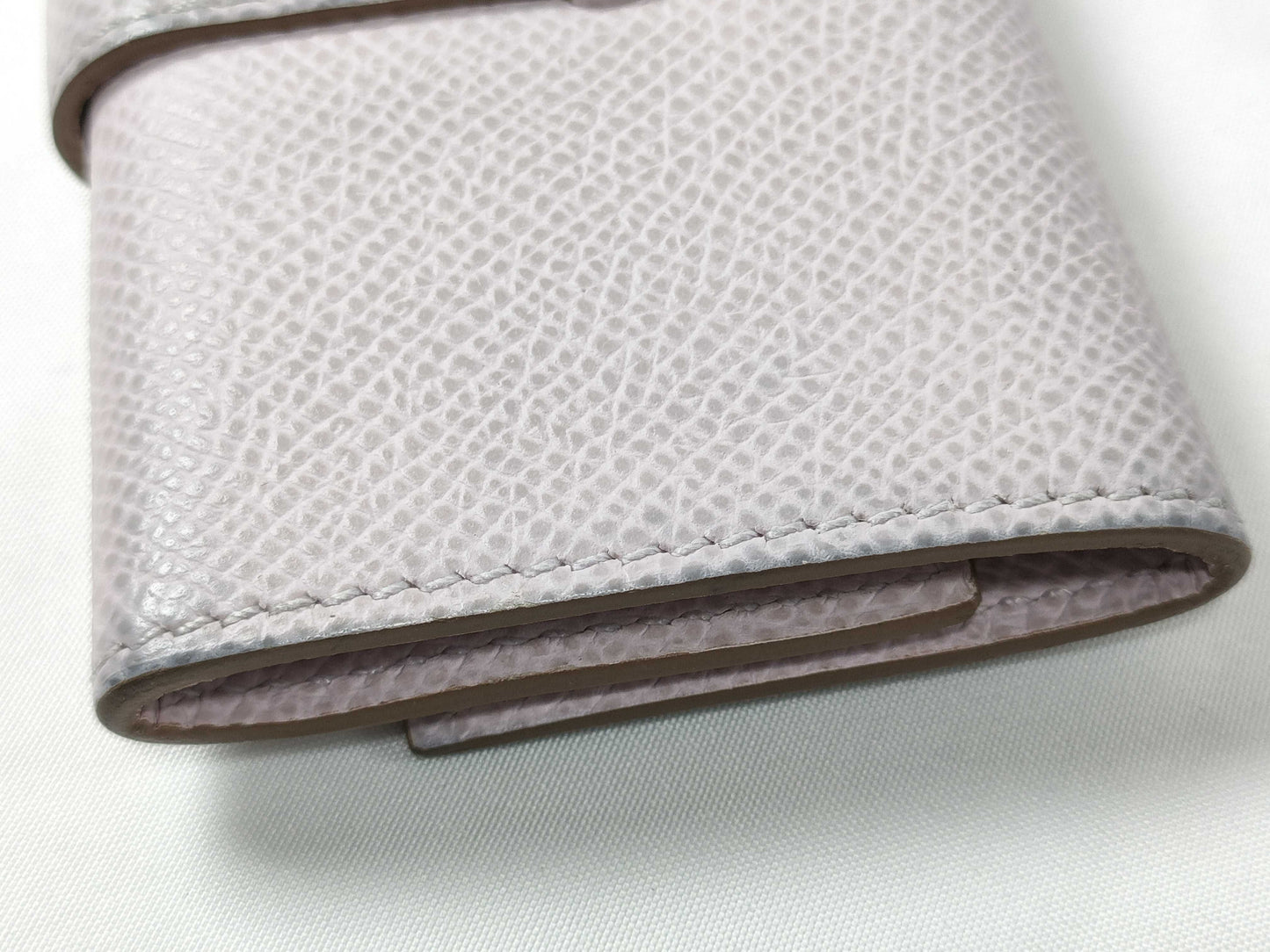 HERMES Bearn Key Case, Epsom Leather, Mauve Pale, Silver Hardware, U Stamp, Key Case/Key Holder