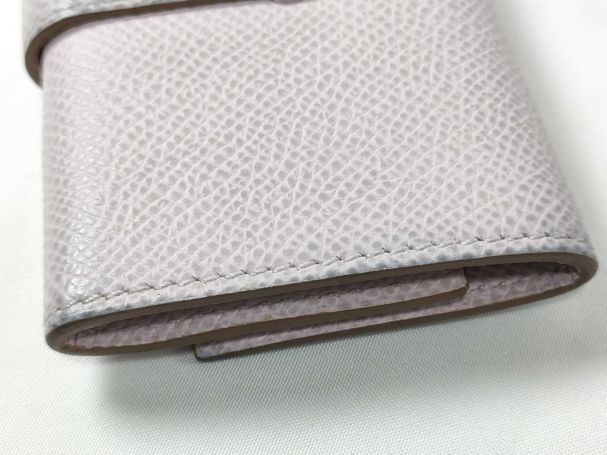 HERMES Bearn Key Case, Epsom Leather, Mauve Pale, Silver Hardware, U Stamp, Key Case/Key Holder
