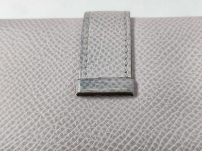 HERMES Bearn Key Case, Epsom Leather, Mauve Pale, Silver Hardware, U Stamp, Key Case/Key Holder