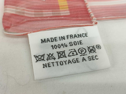 HERMES Carré VOITURES EN EQUILIBRE Silk Pink Scarf