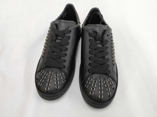 Tod's Sneakers, Leather, Black, Size 34.5, XXW12A0U92008V, B999