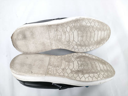 JIMMY CHOO Star Stud Slip-On Leather Sneakers, Black x Multi, #42