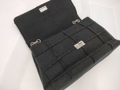 CHANEL Chocobar 2.55 Chain Shoulder Bag in Black Felt A37590 5838545 Shoulder Bag