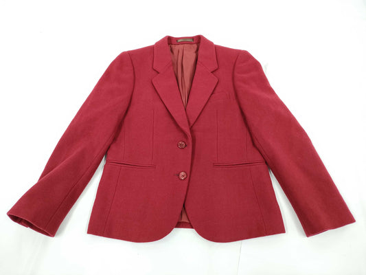 BURBERRY Wool Jacket, Red, Size 5Y1, C-TK83 Jacket