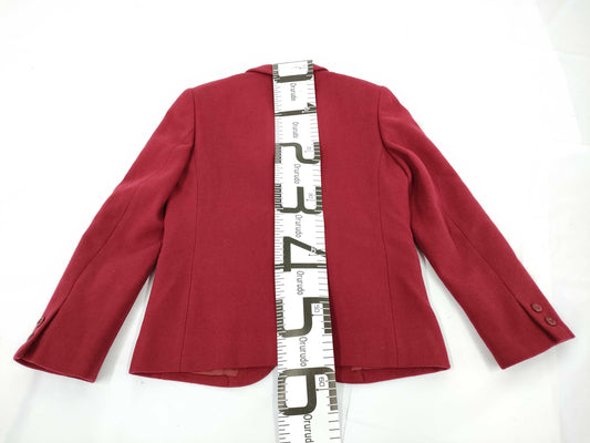 BURBERRY Wool Jacket, Red, Size 5Y1, C-TK83 Jacket