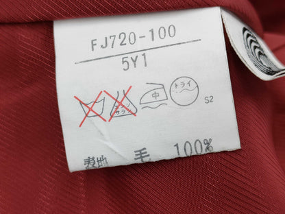 BURBERRY Wool Jacket, Red, Size 5Y1, C-TK83 Jacket