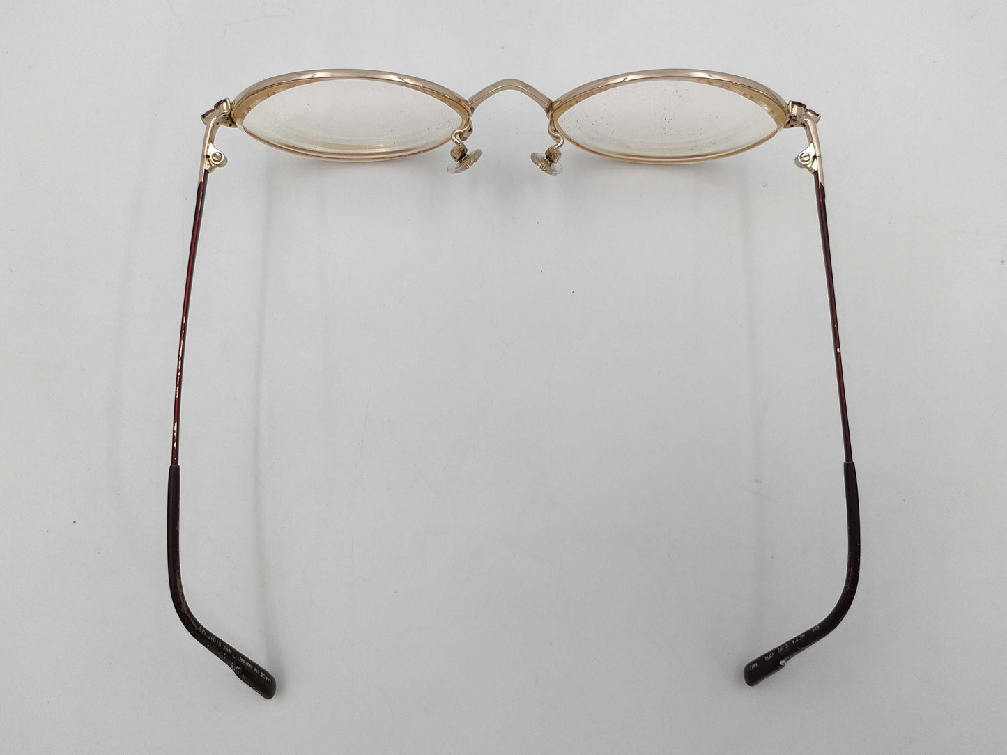 HOYA Glasses Metal x Plastic Ruby x Diamond Gold x Brown Sunglasses