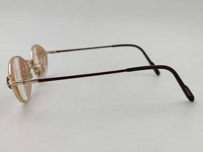 HOYA Glasses Metal x Plastic Ruby x Diamond Gold x Brown Sunglasses