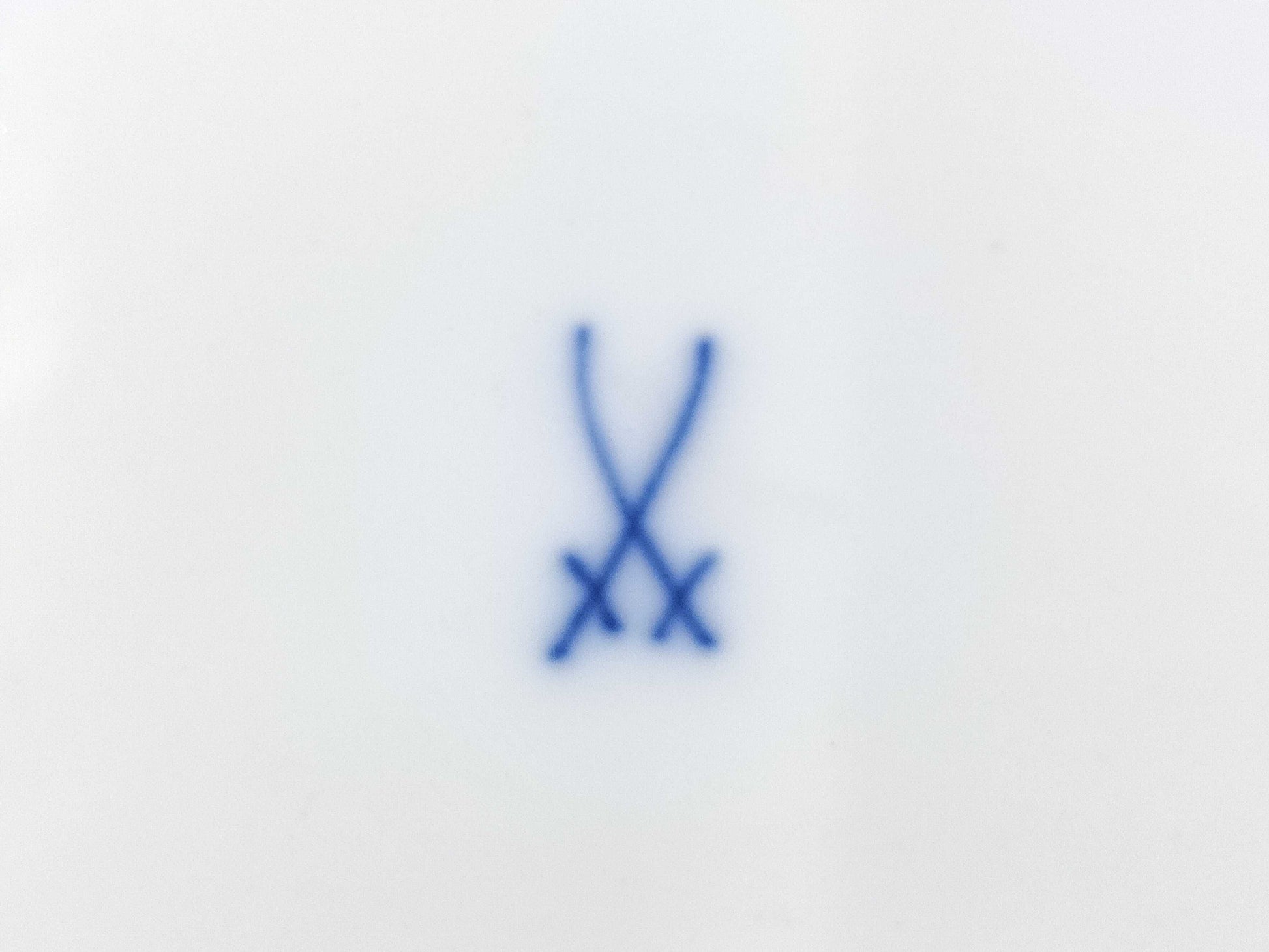 Meissen Porcelain Plate, White and Blue