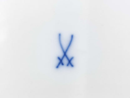 Meissen Porcelain Plate, White and Blue