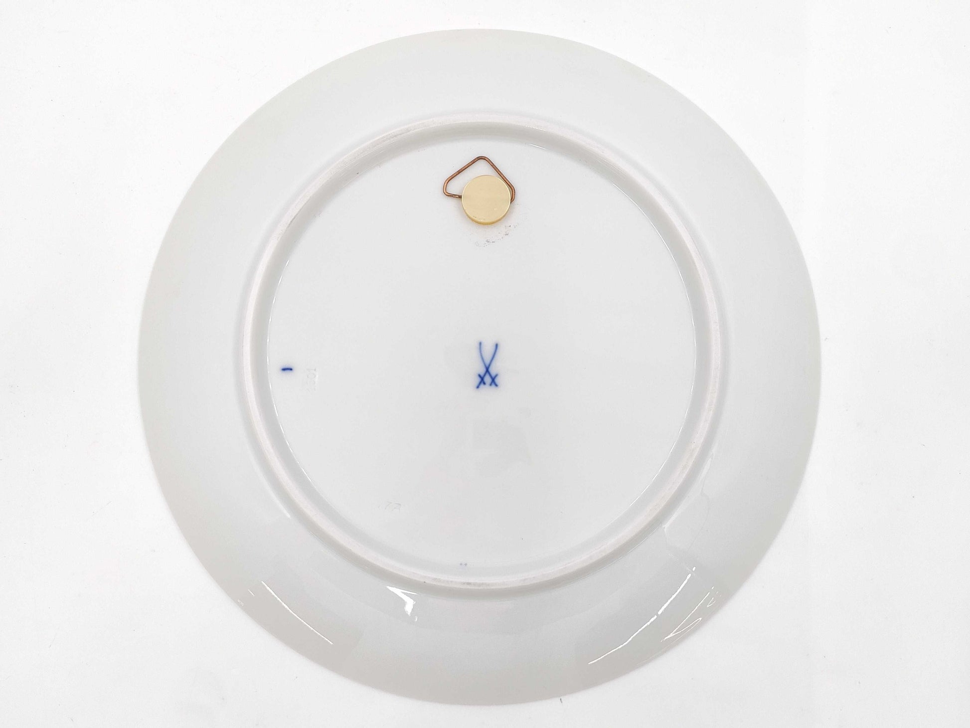 Meissen Porcelain Plate, White and Blue