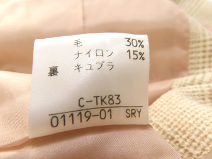 Burberrys Tweed Suit Set, Silk, Wool, and Nylon, Beige, #7, Other Apparel