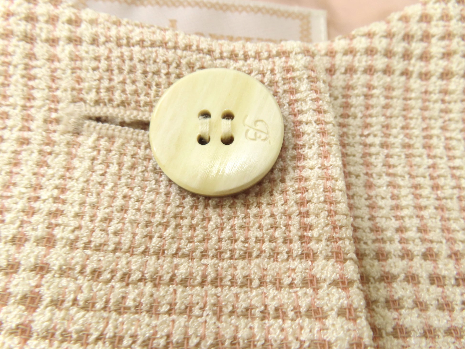 Burberrys Tweed Suit Set, Silk, Wool, and Nylon, Beige, #7, Other Apparel