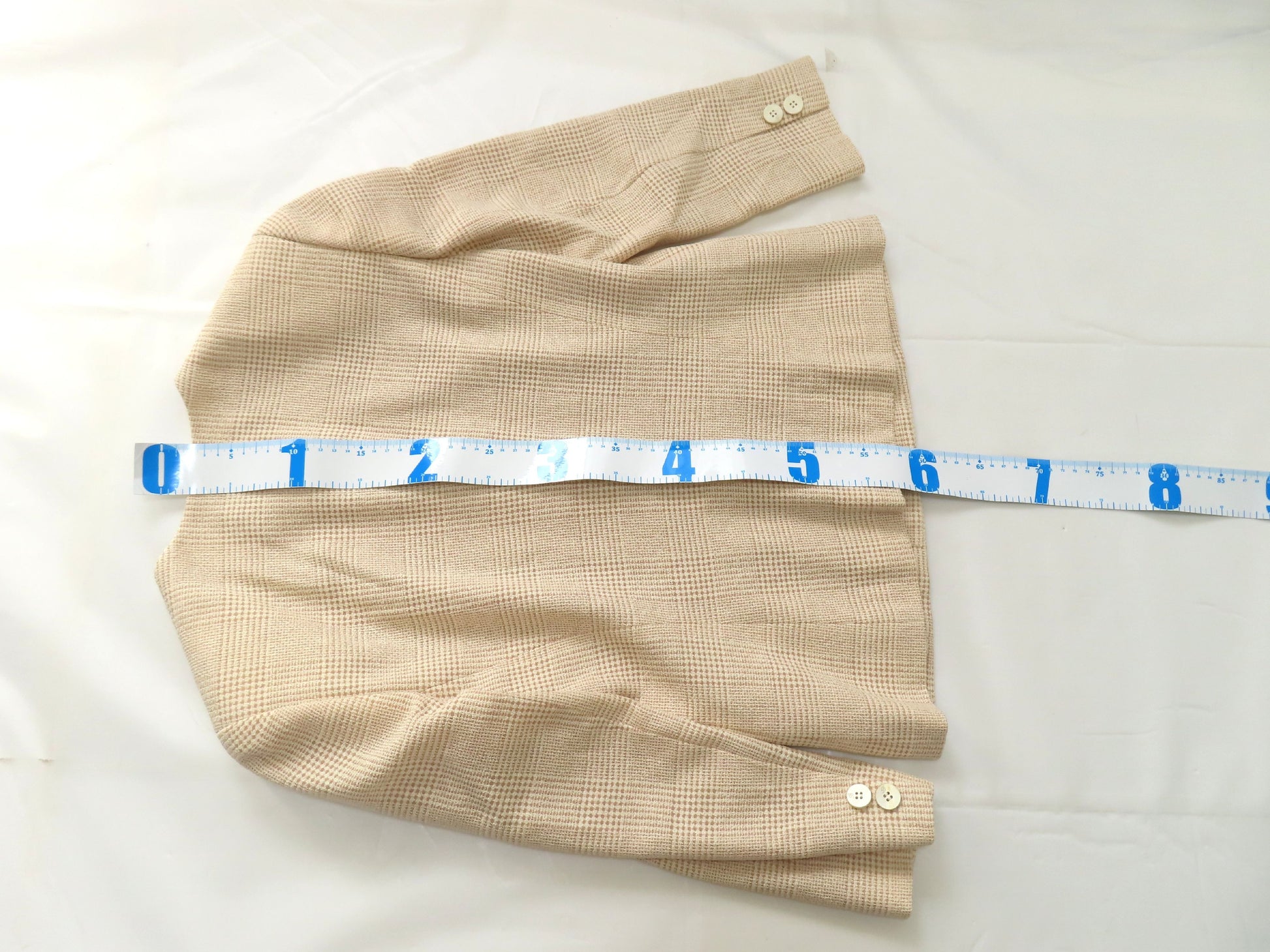 Burberrys Tweed Suit Set, Silk, Wool, and Nylon, Beige, #7, Other Apparel