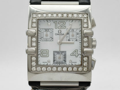OMEGA Quadra Chronograph 1847.75.36 90378972 Quartz Shell Dial Women's Watch