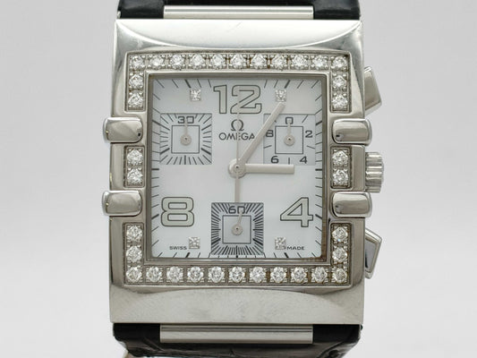 OMEGA Quadra Chronograph 1847.75.36 90378972 Quartz Shell Dial Women's Watch