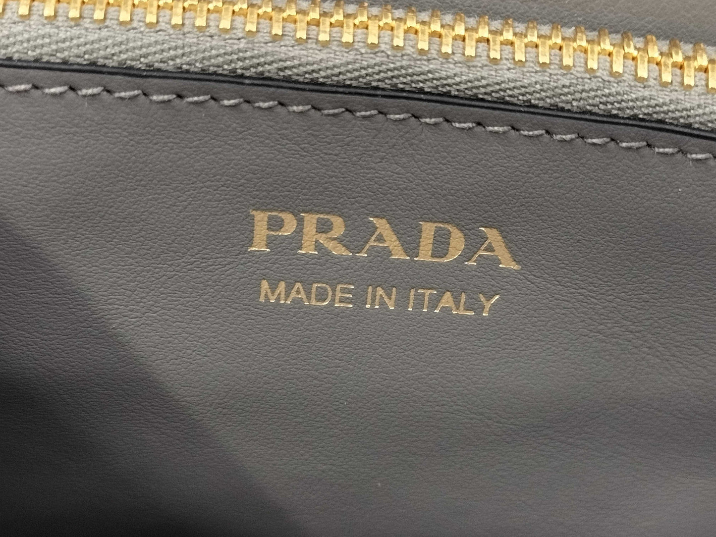 PRADA Saffiano Cuir Gray 1BA155 Handbag Tote Bag