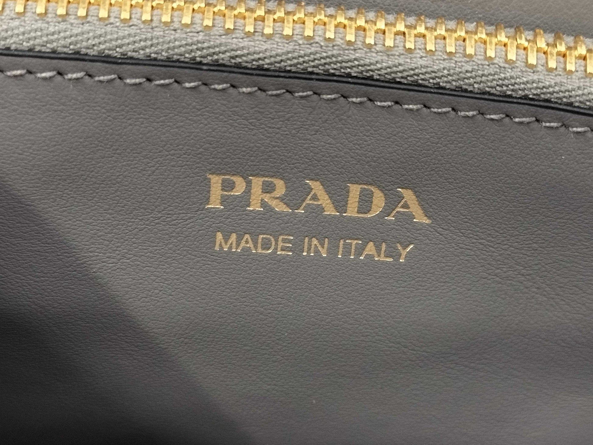 PRADA Saffiano Cuir Gray 1BA155 Handbag Tote Bag