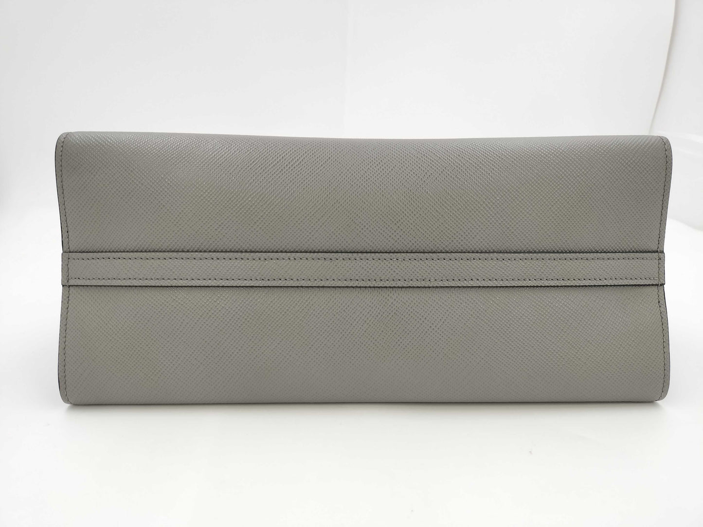 PRADA Saffiano Cuir Gray 1BA155 Handbag Tote Bag