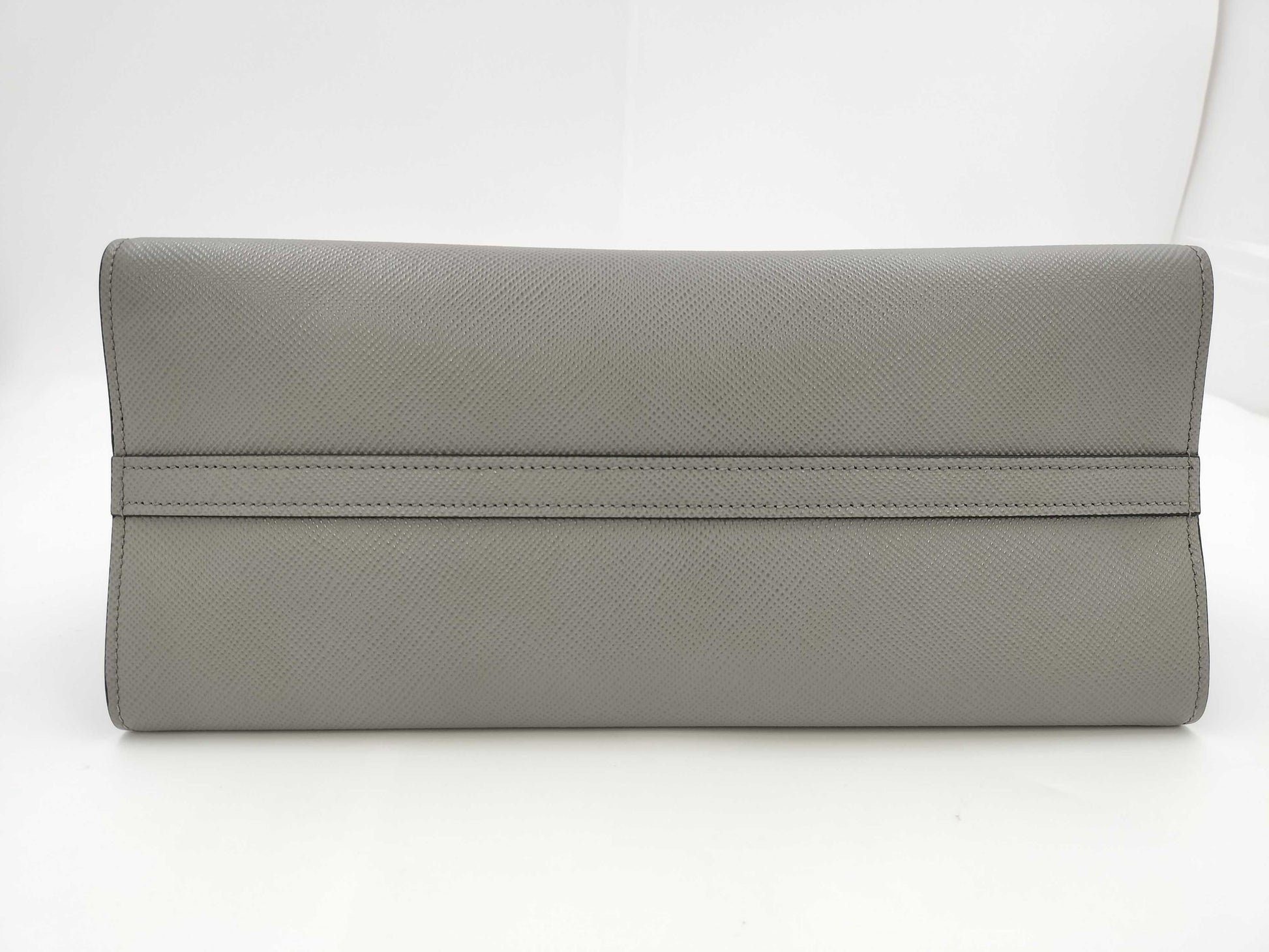 PRADA Saffiano Cuir Gray 1BA155 Handbag Tote Bag