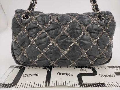 CHANEL Parisian Bubble Quilt Double Chain Shoulder Bag No. 14