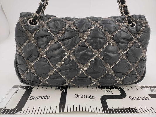 CHANEL Parisian Bubble Quilt Double Chain Shoulder Bag No. 14